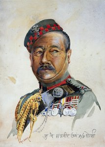 Subadar-Major Gurung Gurkha, ilustración de 